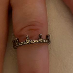 Alex and Ani crown ring size 6 sterling silver